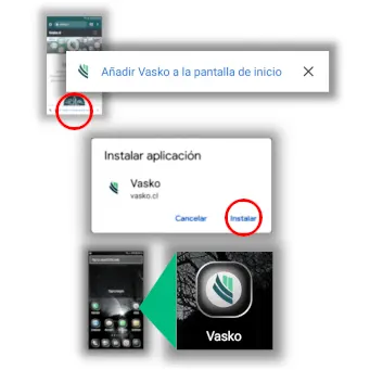 Instala esta web Vasko en tu movil